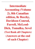 Intermediate Accounting (Volume 2), 8th Canadian edition, 8e Beechy, Davidson-Conrod, Farrell, McLeod-Dick, Tomulka, Sevel (Solution Manual with Test Bank)