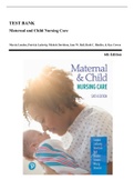 Test Bank - Maternal and Child Nursing Care, 5th, & 6th Edition by London, All Chapters