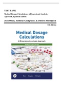 Test Bank - Medical Dosage Calculations: A Dimensional Analysis Approach, 11th Updated Edition (Olsen, 2022), Chapter 1-12 | All Chapters