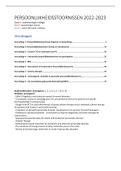 Persoonlijkheidsstoornissen - Complete Samenvatting en Aantekeningen (2023) - Zelf een 8 gehaald!