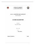 Quezon City University AL 101 Algorithms and Complexity Activity Report (AI and Algorithms) Summary AI AND ALGORITHM Grokking Artificial Intelligence Algorithms (Perfect Exam) (Graded A+)