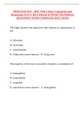 HEMATOLOGY - BOC Mult Choice Coagulation and Hemostasis (NAVY MLT PHASE II STUDY MATERIAL) QUESTIONS WITH COMPLETE SOLUTIONS