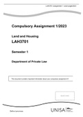 LAH3701 Assignment 1 Semester 1 2023