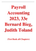 Payroll Accounting 2023, 33e Bernard Bieg, Judith Toland (Test Bank)