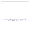 Essentials of Maternity Newborn and Women's Health Nursing 5th Edition Ricci Test Bank