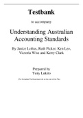 Understanding Australian Accounting Standards 1e Janice Loftus Ken Leo Ruth Picker Victoria Wise Kerry Clark (Solution Manual with Test Bank)	
