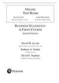 Test Bank for Business Statistics A First Course 8th Edition David M. Levine, Kathryn A. Szabat, David F. Stephan