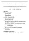Solution Manual for Essentials Of Statistics For The Behavioral Sciences 10th Edition Frederick J Gravetter, Larry B. Wallnau, Lori Ann B. Forzano, James E. Witnauer