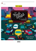 Test Bank for The Real World An Introduction to Sociology 8th Edition. by Kerry Ferris & Jill Stein - Complete Elaborated and Latest Test Bank. ALL Chapters [1-16] included and Updated - 5* Rated