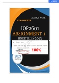 IOP2601 ASSIGNMENT 1 SEMESTER 1 2023