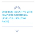 2023  HESI RN EXIT V3 WITH  COMPLETE SOLUTION(A  LEVEL FULL SOLUTION  PACK)