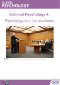 Exam (elaborations) A2 Unit G543 - Options in Applied Psychology  - Criminal, courtroom