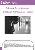 Exam (elaborations) A2 Unit G543 - Options in Applied Psychology  Criminal,  effects of imprisonment