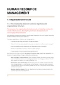 Business Studies A-level HRM & Business and its environment notes