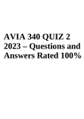 AVIA 340 QUIZ 2 2023 – Questions and Answers Rated 100%