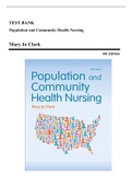 Test Bank - Population and Community Health Nursing, 6th Edition (Clark, 2016), Chapter 1-30 | All Chapters