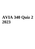 AVIA 340 Quiz 2 2023 (Questions and Answers Rated A)
