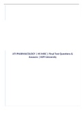 ATI PHARMACOLOGY | HS MISC | Final Test Questions & Answers | ECPI University