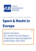 Samenvatting Sportrecht Europa
