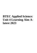 BTEC Applied Science: Unit 4: Laboratory techniques and applications Learning aim A