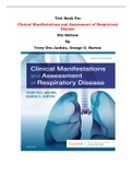 Test Bank For Clinical Manifestations and Assessment of Respiratory Disease  8th Edition By Terry Des Jardins, George G. Burton |All Chapters, Complete Q & A, Latest|