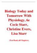 Biology Today and Tomorrow With Physiology, 6e Cecie Starr, Christine Evers, Lisa Starr (Test Bank)