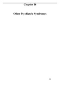 other psychiatric syndrome for medical school