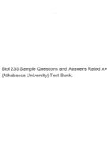 BIOL 235 Midterm Exam 2 185 Questions with 100% Correct Answers, Biol 235 Questions and Answers Test Bank, Biol 235 Sample Questions and Answers, BIOL 235 Midterm 1 Questions and Correct Answers, BIOL 235 EXAM STUDY GUIDE (REVISED), BIOL 235 Assignment 3 