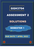 GGH3704 ASSIGNMENT 2 SOLUTIONS ( DUE 14 APRIL 2023)