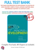 Test Bank For Principles of Development 6th Edition By Lewis Wolpert; Cheryll Tickle; Alfonso Martinez Arias 9780198800569 Chapter 1-14 Complete Guide .