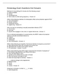 Kinesiology Exam Questions And Answers