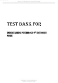 TEST BANK FOR UNDERSTANDING PSYCHOLOGY 9TH EDITION BY MORIS..