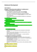 Samenvatting tentamen Adolescent Developement UU alle hoofdstukken + college aantekeningen ( tentamen 1,2,3 stof) 