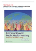 Test Bank For Community and Public Health Nursing 10th Edition Rector  ISBN: 9781975123048