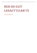 HESI RN EXIT  LEGACY2023 EXAM V2 QUESTIONS&ANSWERS