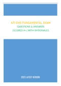ATI CMS FUNDAMENTAL EXAM - QUESTIONS & ANSWERS (SCORED A+) WITH RATIONALES UPDATED
