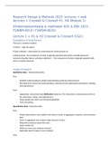 Module I Research Design & Methods BSK & SOC