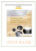 Test Bank for Bontragers Textbook of Radiographic Positioning and Related Anatomy 10th Edition by Lampignano, All Chapters | Complete Guide A+