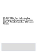 FL DCF Child Care Understanding Developmentally Appropriate Practices (UDAP) Already Graded A+ 2023 Latest Update