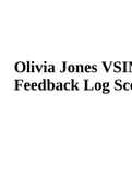 Olivia Jones VSIM Feedback Log Score; Diagnosis: Severe Preeclampsia