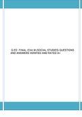  G ED  FINAL EXA M (SOCIAL STUDIES) QUESTIONS AND ANSWERS VERIFIED AND RATED A+