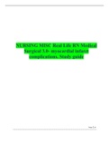 NURSING MISC Real Life RN Medical Surgical 3.0- myocardial infarct complications. Study guide