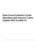 State Farm Estimatics Exam Questions and Answers Latest Update 2023 Graded A+