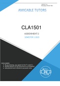 CLA1501 ASSIGNMENT 2 SEMESTER 1 2023