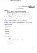 NUR 1172: Nutritional Principles of Nursing Nutrition Exam 1 Rasmussen College of Nursing