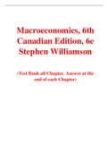 Macroeconomics 6th Canadian Edition By Stephen Williamson (Test Bank)