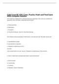 Gold Coast RE 1001 Cram, Practice Math and Final Exam With Complete Solution 