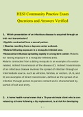 HESI Community Practice Exam Questions and Answers (2022/2023) (Verified Answers by Expert)