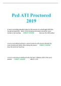 Ped ATI Proctored 2019