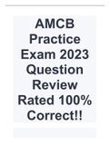  AMCB Practice Exam 2023 Question Review Rated 100% Correct!!